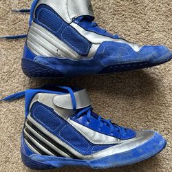 Adidas Tyrint 5.0 Wrestling Shoes Silver Blue Men’s Size 11.5 