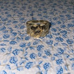 Gold nugget ring 