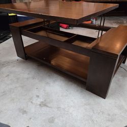 Convertible Lift-Top Coffee Table with Storage