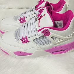 Nike Air Jordan 4 Retro “White & Pink” – Women’s / Youth Sneakers – Classic Jordan 4 Style – New