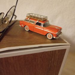 Collectible 55 Chevy Wagon With Rack Metal