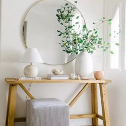 BLACK RIM CIRCLE MIRROR 
