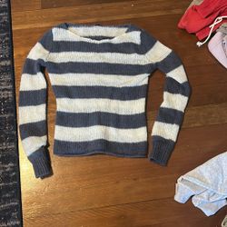 Navy Striped Sweater 