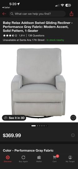 Recliner for baby room