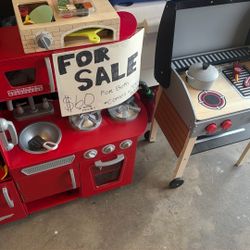 Mini Kitchen And Barbecue For Kids