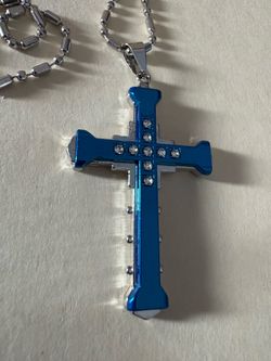 Blue Cross Necklace