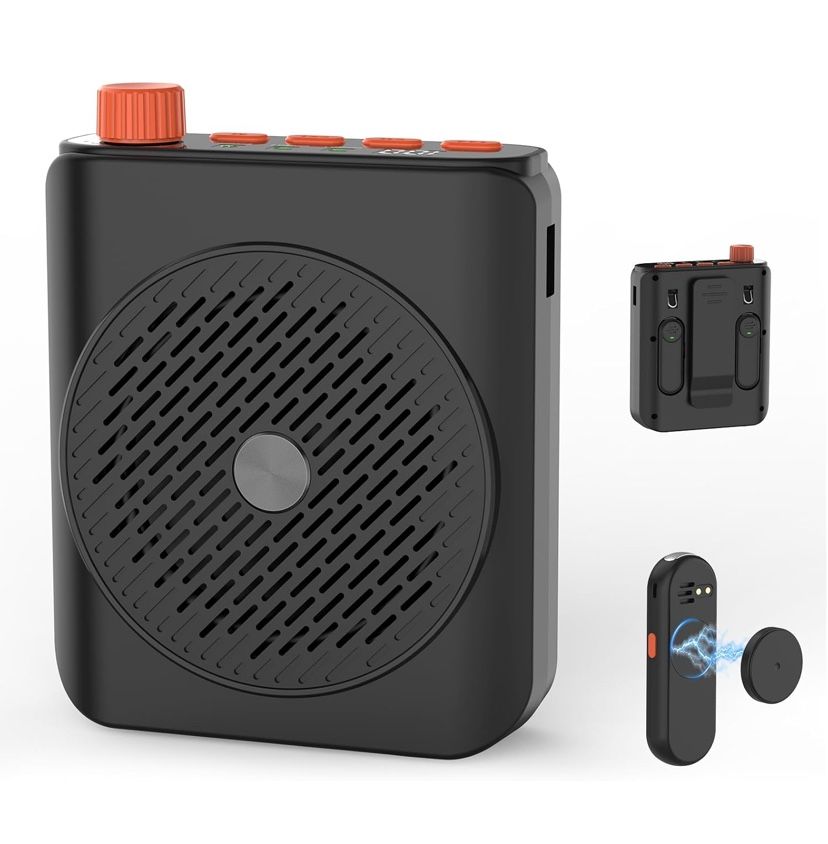 Dual Wireless Microphone Voice Amplifier
