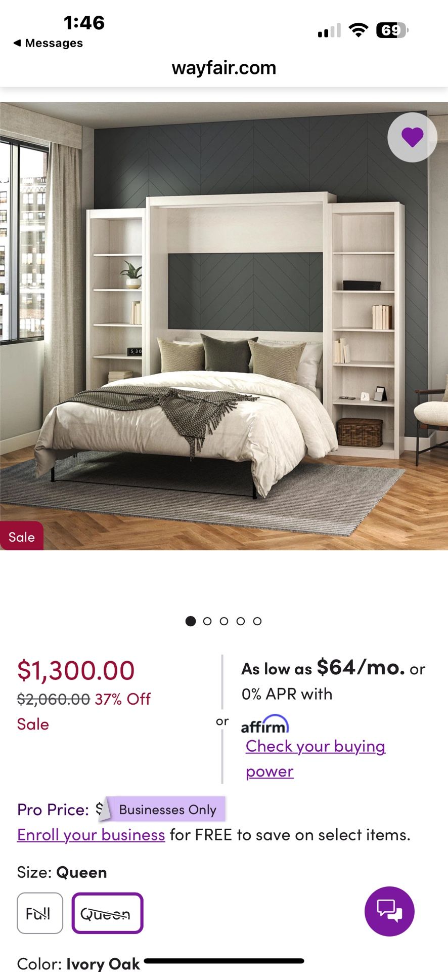 NEW Queen Size Murphy Bed