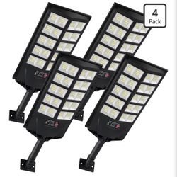Solar Lights Outdoor, Waterproof Motion Sensor Solar Street Light with Remote, Dusk to Dawn Flood Li