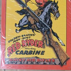 
Red Ryder Cowboy Carbine Daisy Air Rifles Tin Metal Sign & Wall Decor