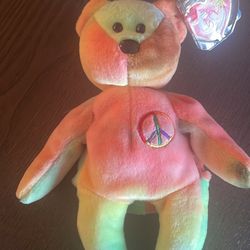 Peace Bear Beanie Baby 1996