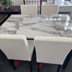 White 5pc Dining Set