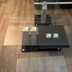 Modern Glass Coffee Table Set