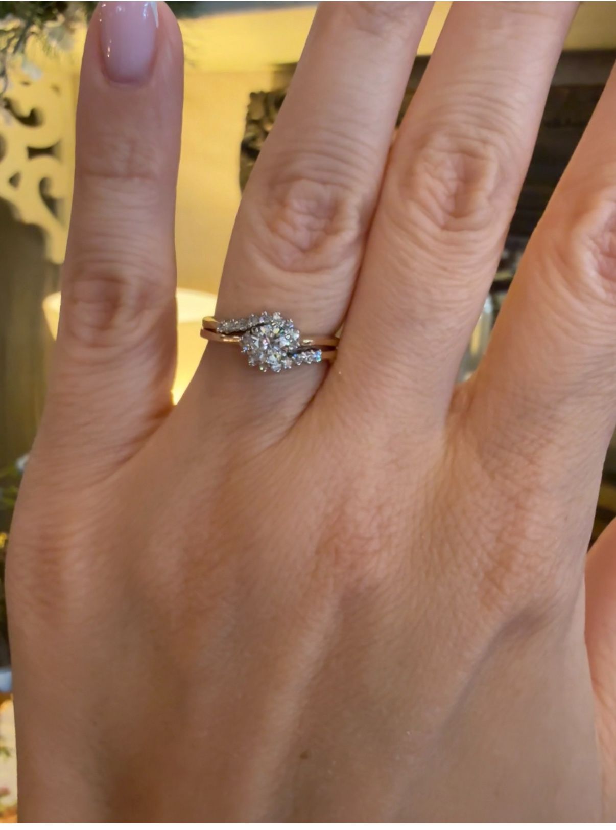 14K Gold Natural Diamonds Estate Ring