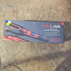 Chi Lava 1" Volcanic Lava Ceramic Pro Spin N Curl New 