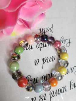 ETSY HANDMADE STRETCHABLE CRYSTAL HIGH QUALITY BRACELET