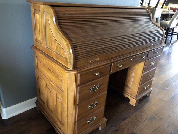 Pennsylvania House Oak Roll Top Desk For Sale In Maumelle Ar