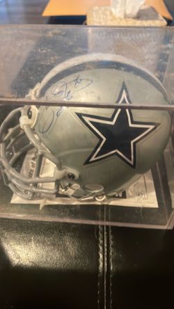 Autographed mini helmet