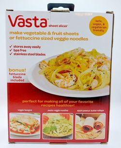 Vasta Sheet Slicer Vegetable & Fruit Slicer with Fettuccine Blade New