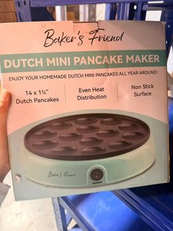 Baker’s Friend Dutch Mini Pancake Maker – 14 Mini Pancakes – Brand New, Open Box
