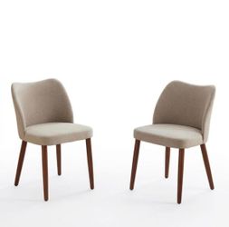 Modern Wingback Dining Chairs Set of 2