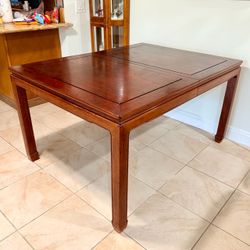 Mid-Century George Zee Style Asian Hardwood Extendable Dining Table