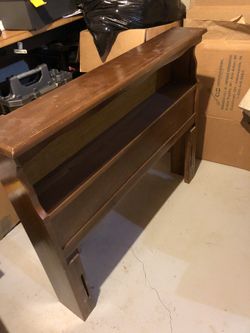 Twin headboard with built in bookcase