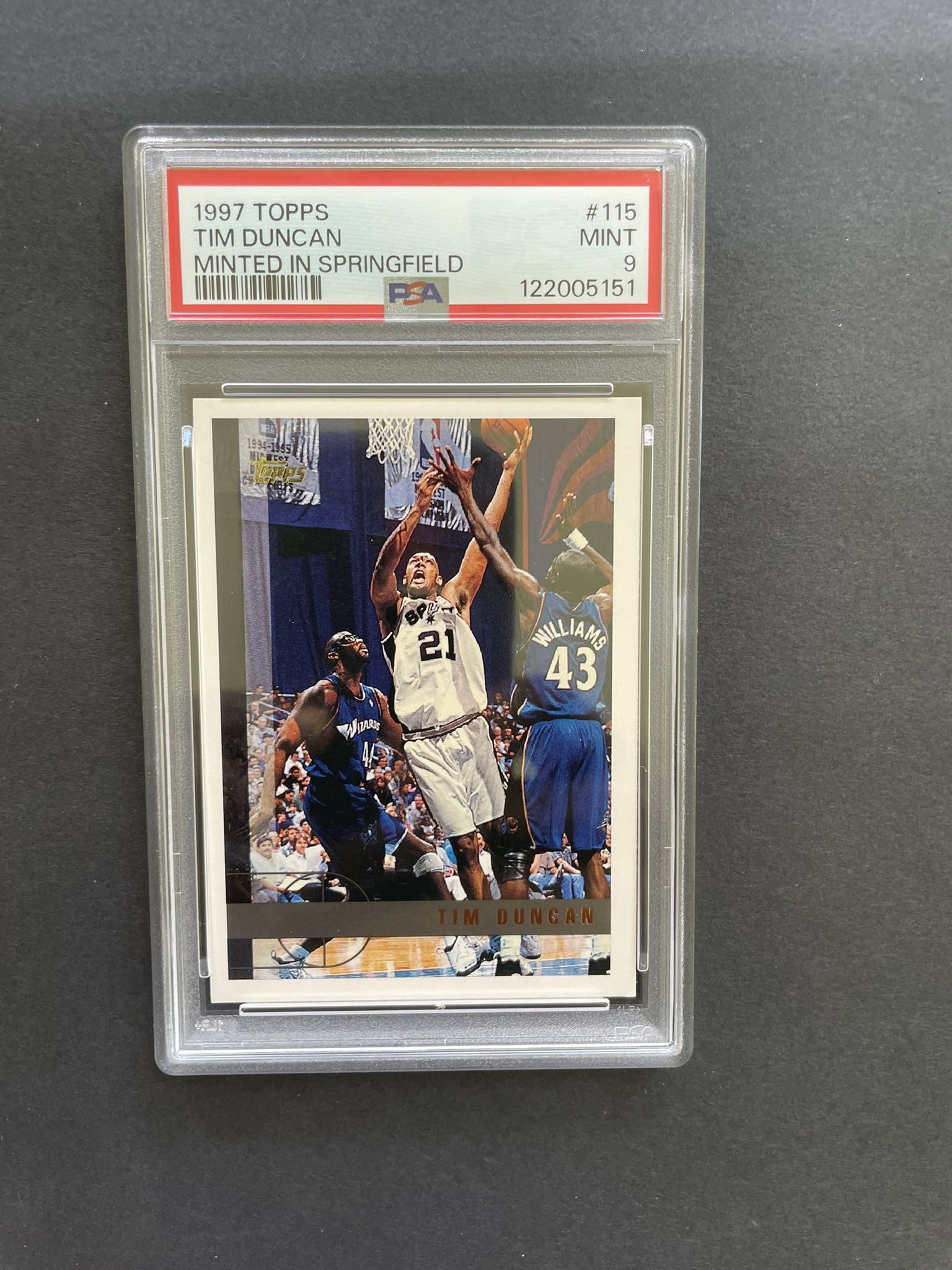 1997-98 Topps Tim Duncan Rookie Card