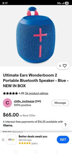 Bocina Bluetooth  casi nueva  Ultimate Ears 3  con su cable