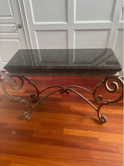 Entryway Table - Cast iron & marble
