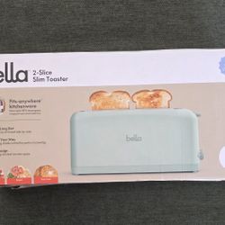 New Two Slice Slim Toaster - Bella