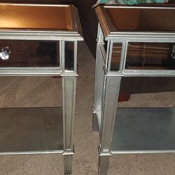 Hayworth Collection Mirrored Nightstands