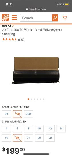 Husky sheeting 2000SQFT