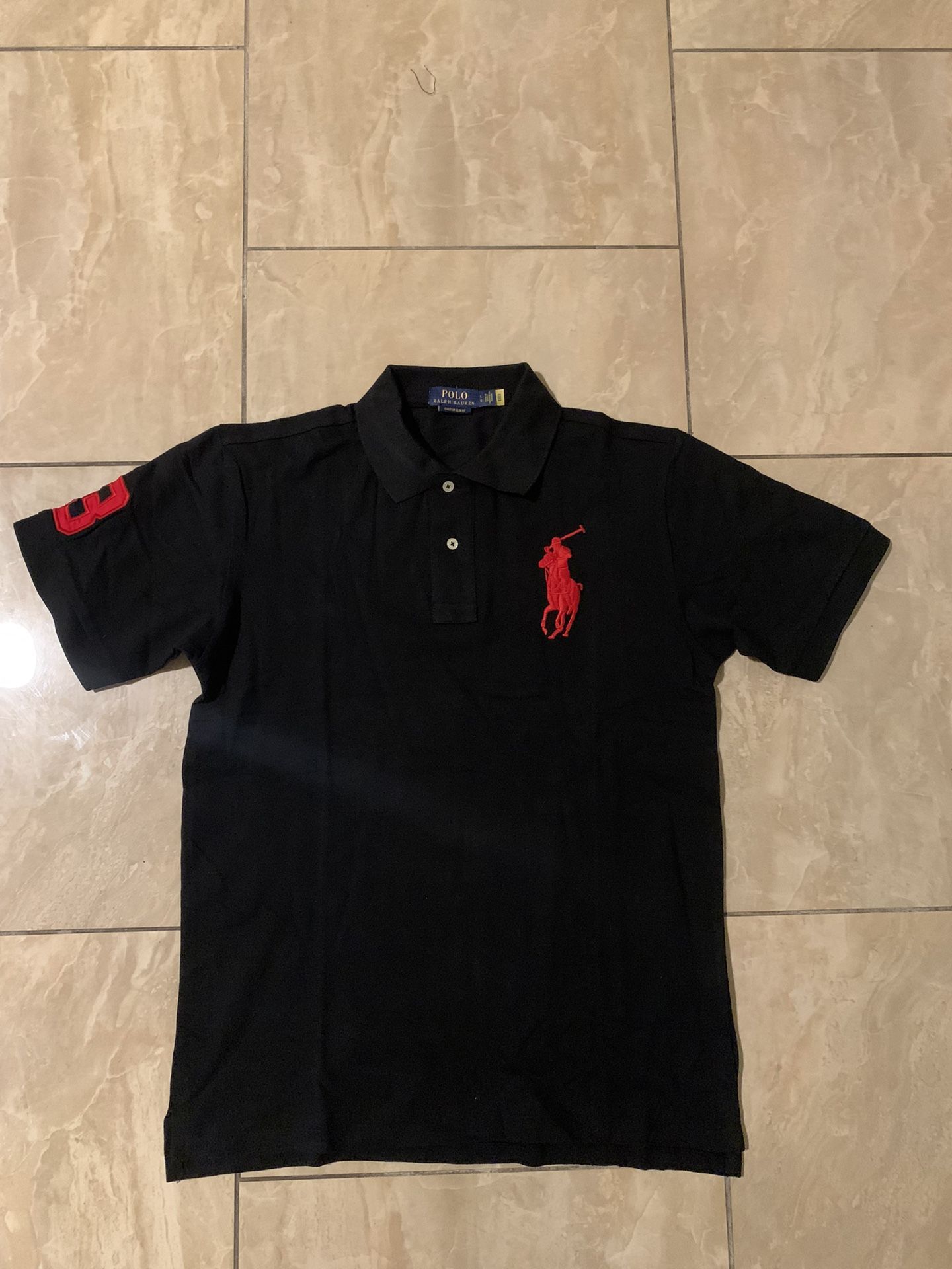 Polo Ralph Lauren Black Big Red Pony T-shirt Size XL 