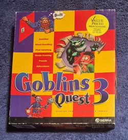 GOBLIN QUEST 3 1994 SIERRA ONLINE COMPLETE BOX SET 6 PC DISKS + MANUAL