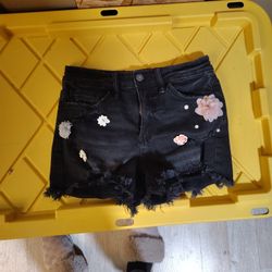 Black Denim Shorts Size Small