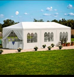 10x30 Party Tent Outdoor Canopy Tents for Parties with 8 Removable Sidewalls, Carpas para Fiestas Waterproof for Gazebo Large Backyard Shelter Patio W
