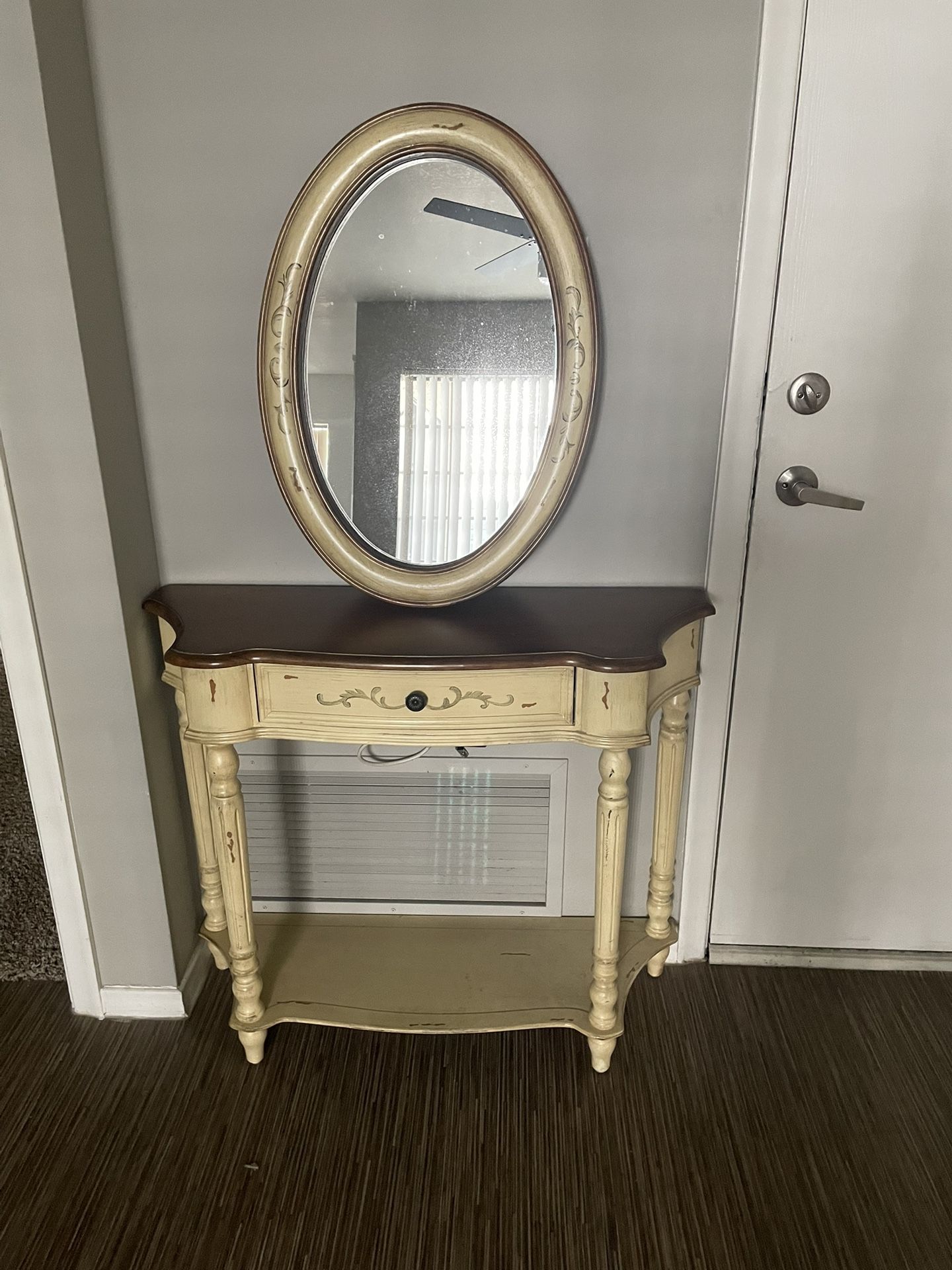 Accent Table & Mirror 
