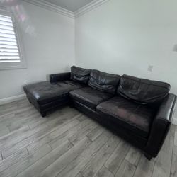 Learher Dark Chocolate Sofa, Couch