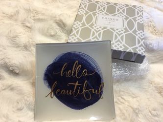 Fringe glass jewelry tray
