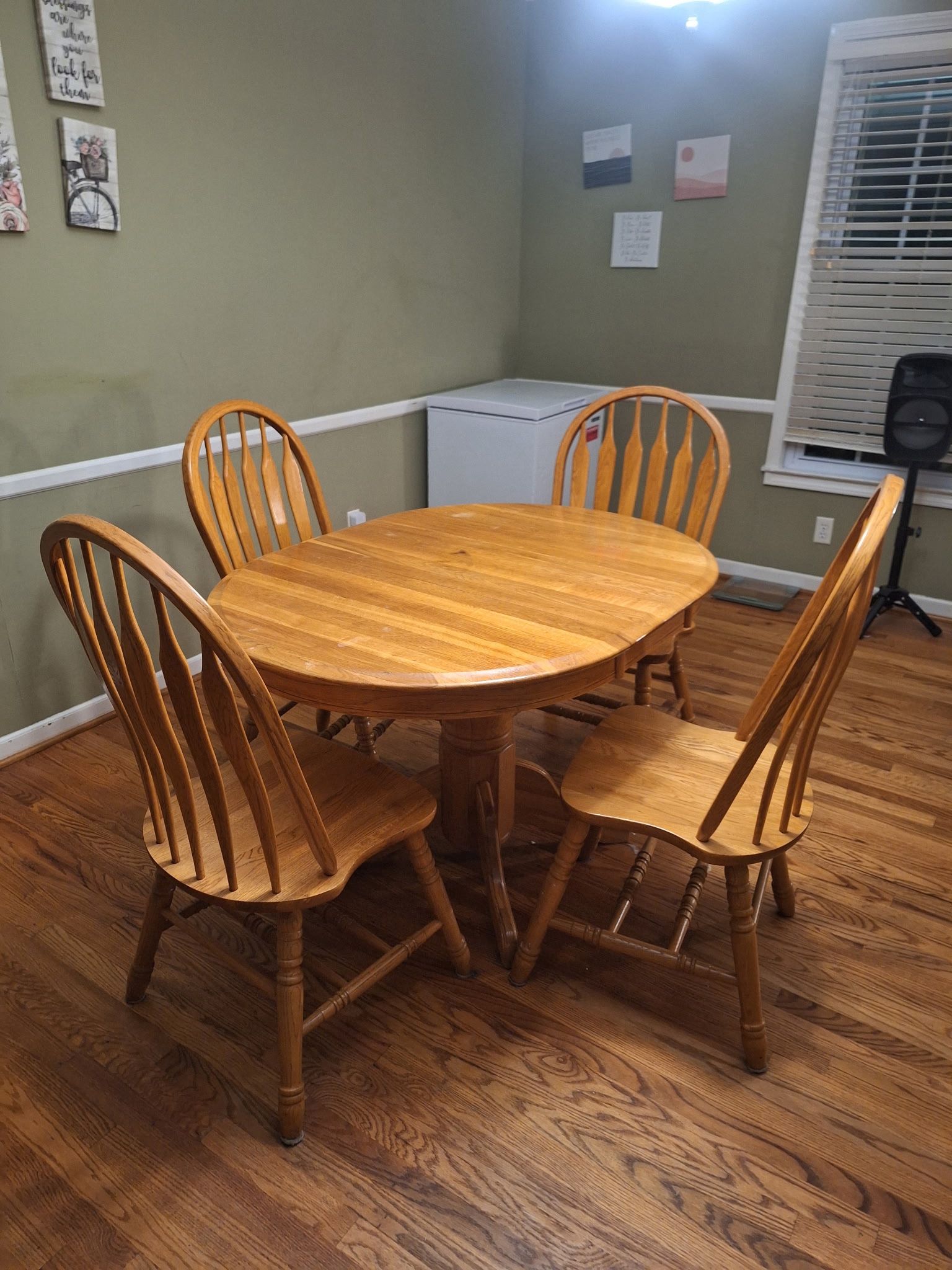 Dining room table and chairs