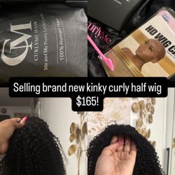 Kinky Human Half Wig