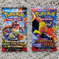 NEW Pokemon Trading Card Game TCG Mega Evolution and Destined Rivals booster packs with 10 cards