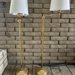 Vintage Brass Swing Arm Lamps. $35 For The Pair. 