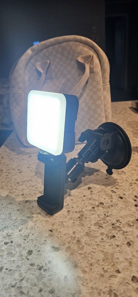 Suction Phone Mount With Light
