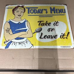 Today’s Menu Sign 