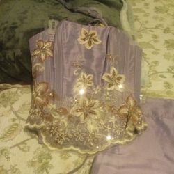 Tie Up Top Outfit W Shirt.size M