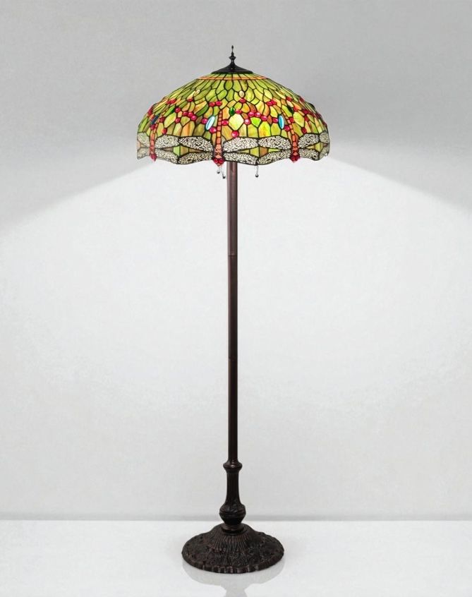 Meyda Drangonfly Tiffany Floor Lamp