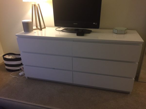 Ikea Malm 6 Drawer Dresser White For Sale In San Jose Ca Offerup