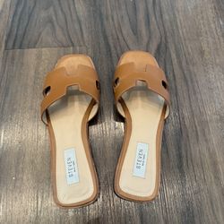 Hadyn Cognac Leather Sandals - Steve Madden 